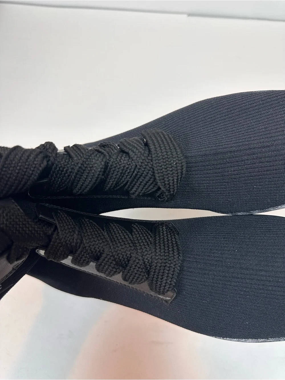 Kate Spade Merigue Black Knit Lace Up Combat Boots Women’s 8.5B